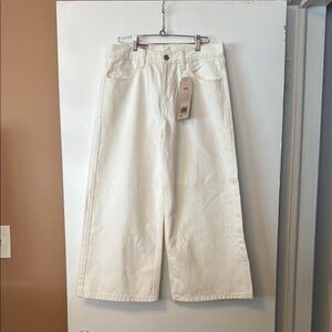 Levi's White Wide Leg Flare Jeans